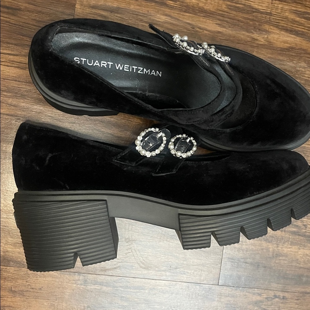 STUART WEITZMAN soho leighton platform mary jane in black 10.5 - Picture 15 of 16